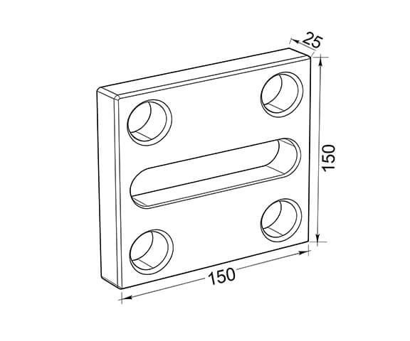 Adapter plate(150x150x25)