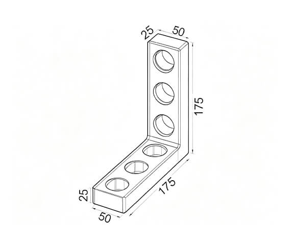 D28-Clamping and locating angle (175x50x175-KK)