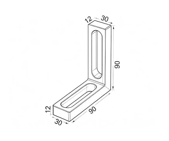D16-Clamping and locating angle (90x30x90-CC)