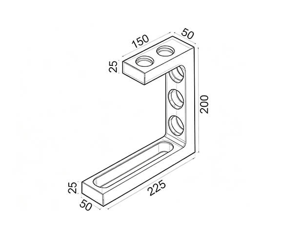 D28-Clamping and locating angle (225x50x200)