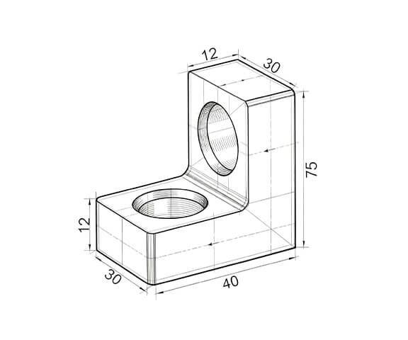 D16-Clamping and locating angle (40x30x40)