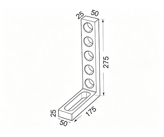 D28-Clamping and locating angle (175x50x275)