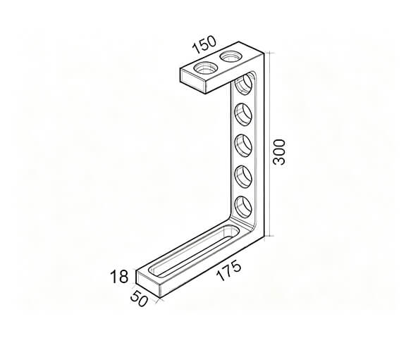 D22-Clamping and locating angle (175x50x300)