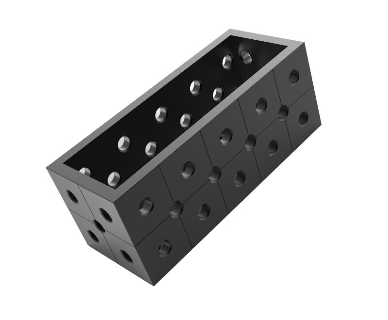 D28-200x200 Square Block U-shape